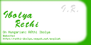 ibolya rethi business card