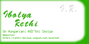ibolya rethi business card
